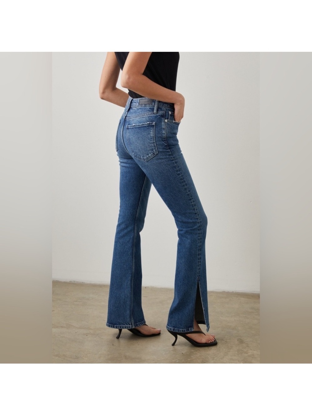 Rails Jeans Womens 28 Sunset High Rise Slim Ankle Flare Split Hem - Picture 9 of 9